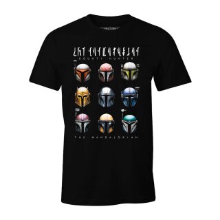Star Wars The Mandalorian T-Shirt Bounty Hunter Helmets