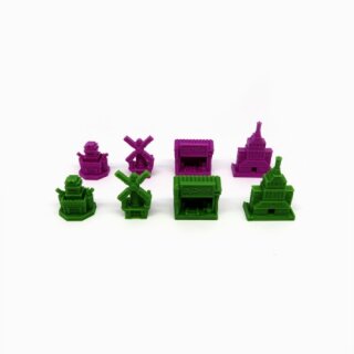 2 Faction Building Token Set for Invaders from Afar - Scythe - 24 pieces