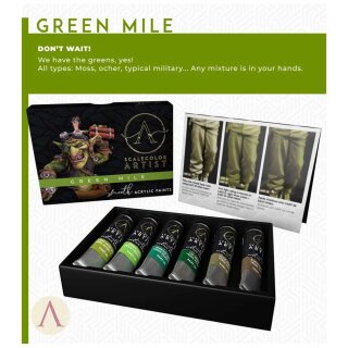 Artist Scale Color Set: Green Mile (6x 20ml)