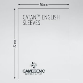 Gamegenic - Matte Catan Sleeves 56 x 82 mm - Clear (50)