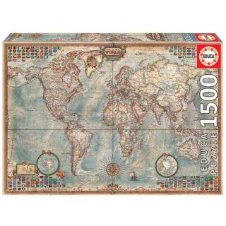 Puzzle: Political Map of the World (1500 Teile)