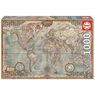 Puzzle: Miniature Map of the World (1000 Teile)