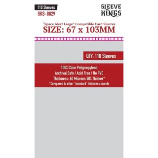 Sleeve Kings &quot;Space Alert Large&quot; Sleeves (67x103mm) (110)