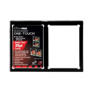 UP - 2-Card Black Border ONE-TOUCH Magnetic Holder