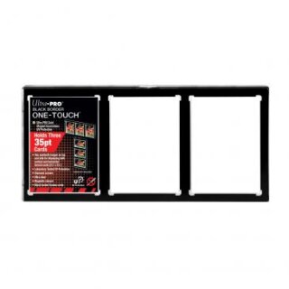 UP - 3-Card Black Border ONE-TOUCH Magnetic Holder