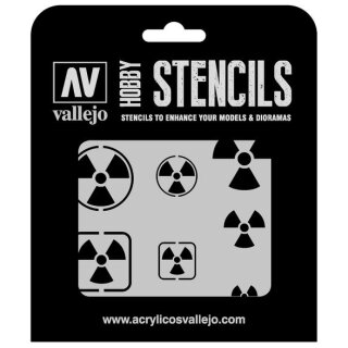 Vallejo Hobby Stencils: Radioactivity Signs