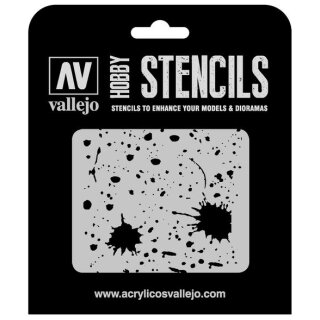 Vallejo Hobby Stencils: Splash &amp; Stains