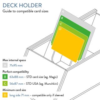 Deck Holder - 250 carte - Cherry + 3 dividers