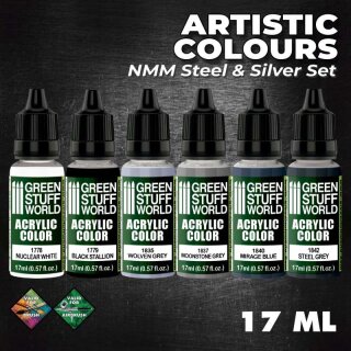 Acrylfarbe Farbset - NMM Stahl und Silber (6)