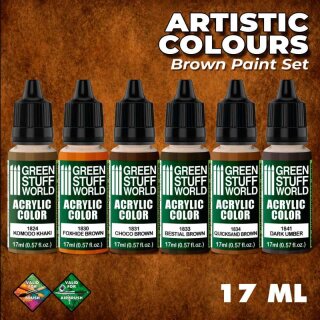 Acrylfarbe Farbset - Braun (6)