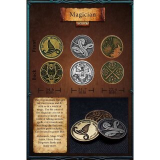 Legendary Metal Coins - Magician Coin Set (24)
