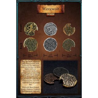 Legendary Metal Coins - Werewolf Coin Set (24)