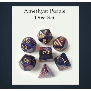 Legendary Amethyst Purple Dice Set (7)