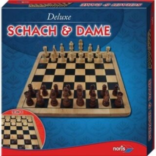 Deluxe Holz - Schach &amp; Dame (DE)