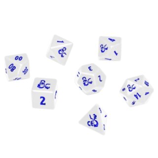 UP - Heavy Metal Icewind Dale 7 RPG Dice Set for Dungeons &amp; Dragons: White