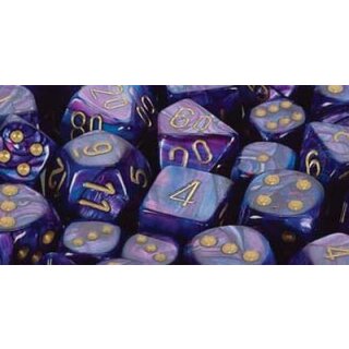 Lustrous Purple-Gold 7-W&uuml;rfel Set