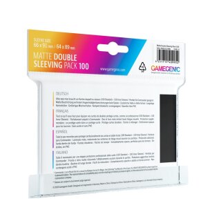 Gamegenic - Matte Double Sleeving Pack Clear/Black (2x100)