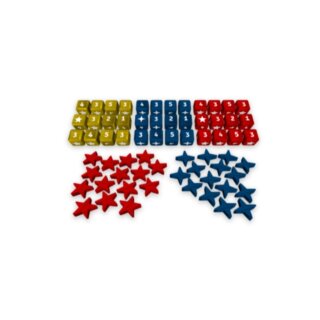 Europe Divided: Wooden Dice and Meeples Set