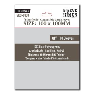 Sleeve Kings Etherfields Compatible Sleeves (100 X 100 MM) 60 Microns (110)