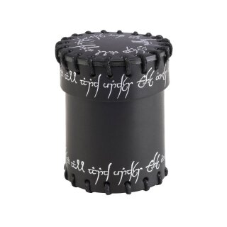 Black Elven Leather Dice Cup