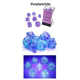 Borealis&reg; Polyhedral Purple/white Luminary Set (7)