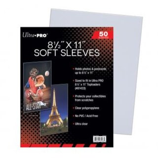 UP - 8-1/2&quot; x 11&quot; Soft Sleeves (50)