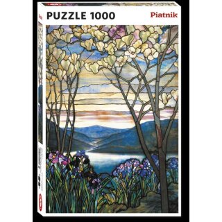 Puzzle - Tiffany - Magnolien und Iris (1000 Teile)