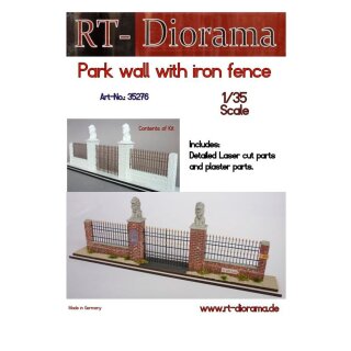 Park Wall with Iron Fence 1/35
