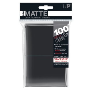 UP - Standard Deck Protector Sleeves - PRO-Matte Black (100)