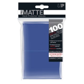 UP - Standard Deck Protector Sleeves - PRO-Matte Blue (100)