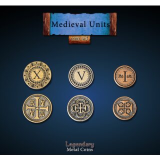 Legendary Metal Coins - Medieval Units Set (24)