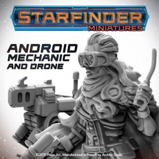 Starfinder Miniatures: Android Mechanic (with Mechanics Drone) (EN)