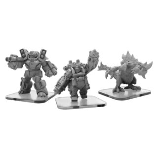 Monsterpocalypse Protectors Alternate Elite Units - Carnidon, Exo-Armor, and Assault Ape (metal/resin)