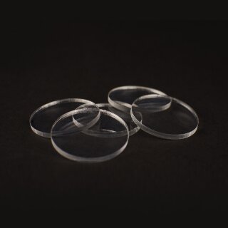 Clear Acrylic Miniature Base, Round 50mm