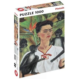 Puzzle - Frida Kahlo Selbstbildnis mit Affen (1000 Teile)