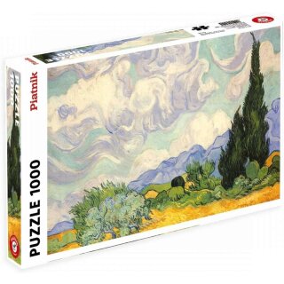 Puzzle - Van Gogh Weizenfeld mit Zypressen (1000 Teile)