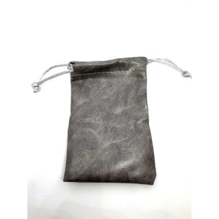 W&uuml;rfelbeutel: PU-Leather-Bag Grey