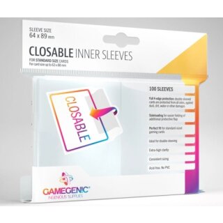 Gamegenic - Closable Inner Sleeves (100)
