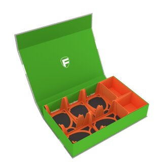 Feldherr Magnetbox gr&uuml;n f&uuml;r Karten und Spielmaterial - 750 Spielkarten in Standard Card Game Size + Token