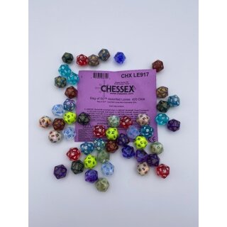 Bag of Assorted loose Mini-Polyhedral d20s (50)