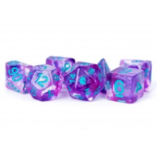 Unicorn Resin Polyhedral Dice Set Violet Infusion