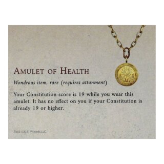 Dungeons &amp; Dragons Medaille Amulet Of Health Limited Edition (vergoldet)