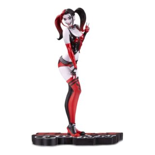 DC Comics Red, White &amp; Black Statue Harley Quinn by Scott Campbell 18 cm