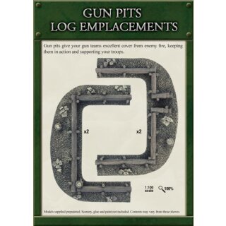 Gun Pits Logs (4x Prepainted) (BB119)