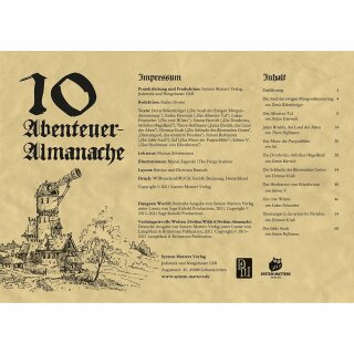 Dungeon World: 10 Abenteuer Almanache (DE)