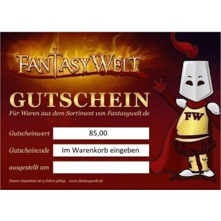 Geschenkgutschein 85.- EUR f&uuml;r FantasyWelt.de