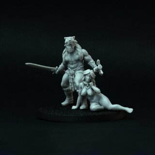 Brbarian with Women (28 mm)