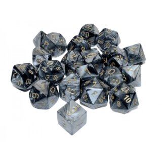Lustrous Bag of 20 Polyhedral Black/Gold (Limited Edition)