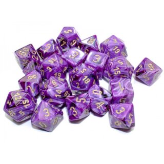 Vortex Bag of 20 Polyhedral Purple/Gold (Limited Edition)