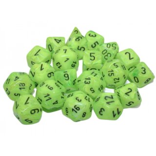 Vortex Bag of 20 Polyhedral Bright Green/Black (Limited Edition)